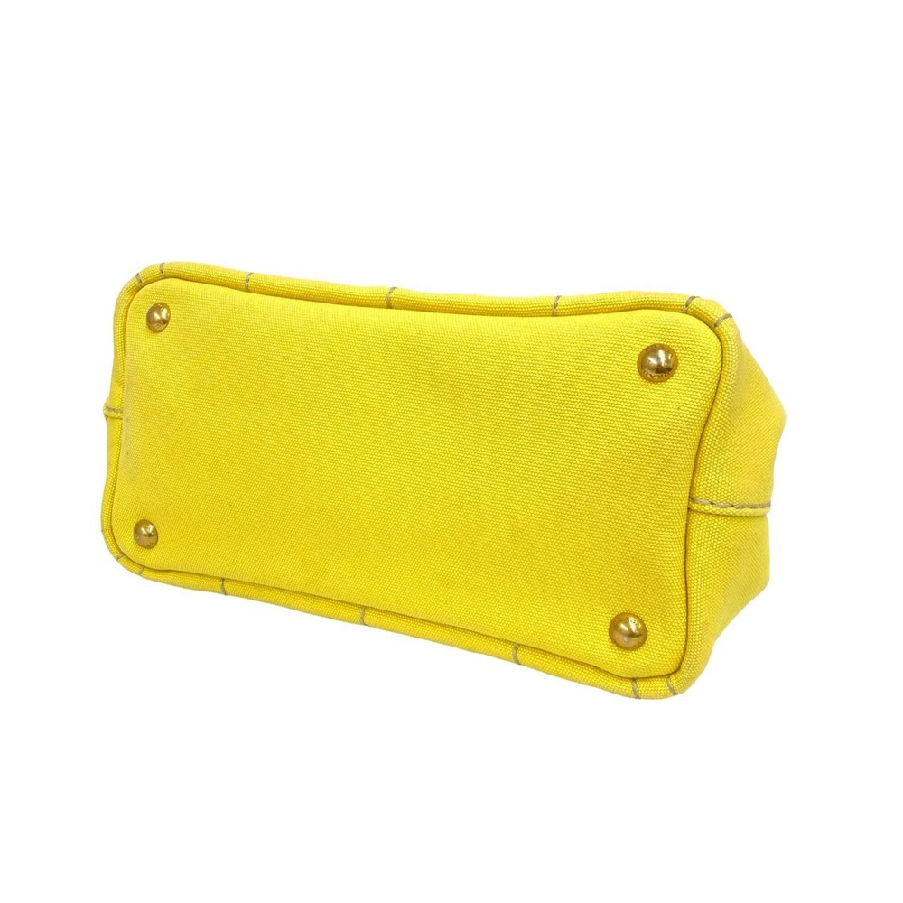 PRADA Yellow Canvas Shoulder Bag - Picture 8 of 10